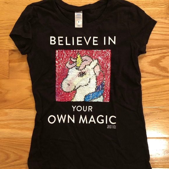 Justice Flip Sequin Top